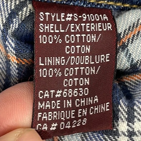 Nevada Men's Denim Flannel-Lined Jacket Blue Large‎ 44 – Workwear Casual Layer - Picture 11 of 11